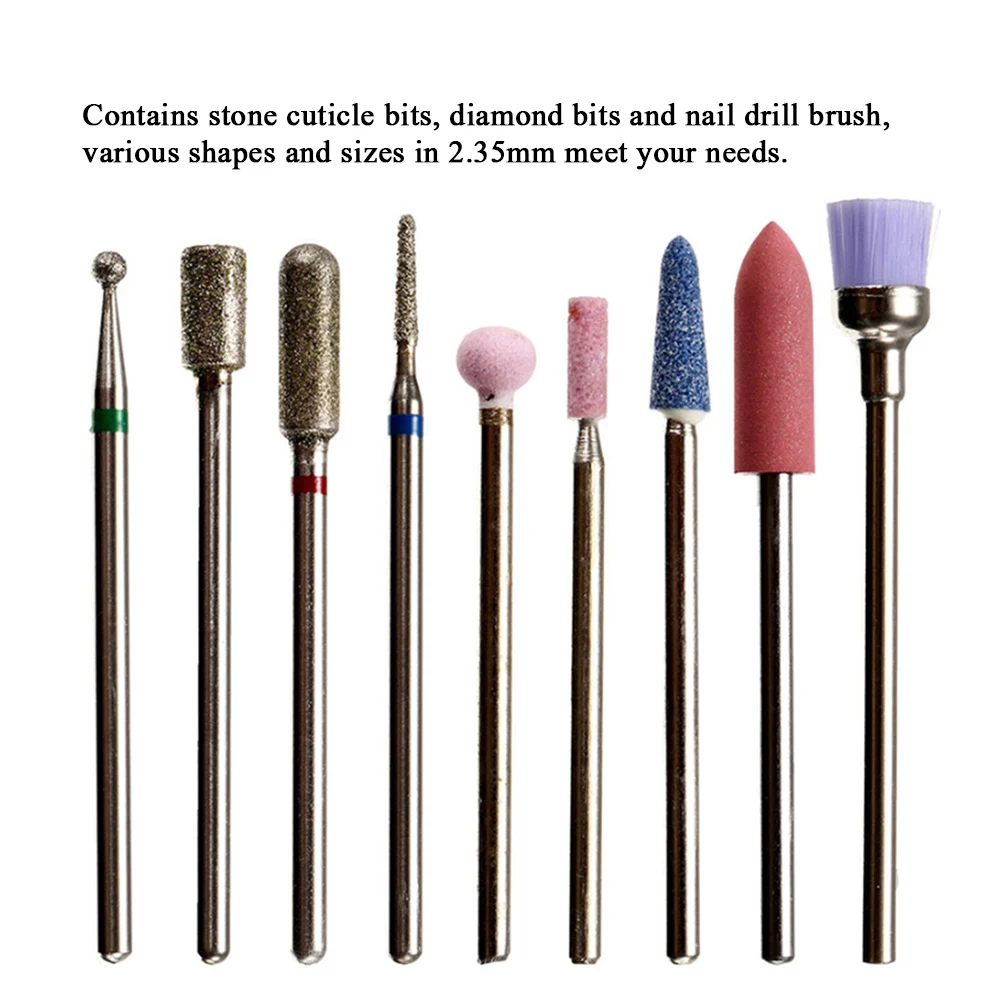 9pcs Diamond Burr Nail Drill Bits Manicure Pedicure For Electric Grinding Milling Cutter 3/32" Shank For Manicure Nail Files 
9pcs Diamond Burr Nail Drill Bits Manicure Pedicure For Electric Grinding Milling Cutter 3/32" Shank For Manicure Nail Files