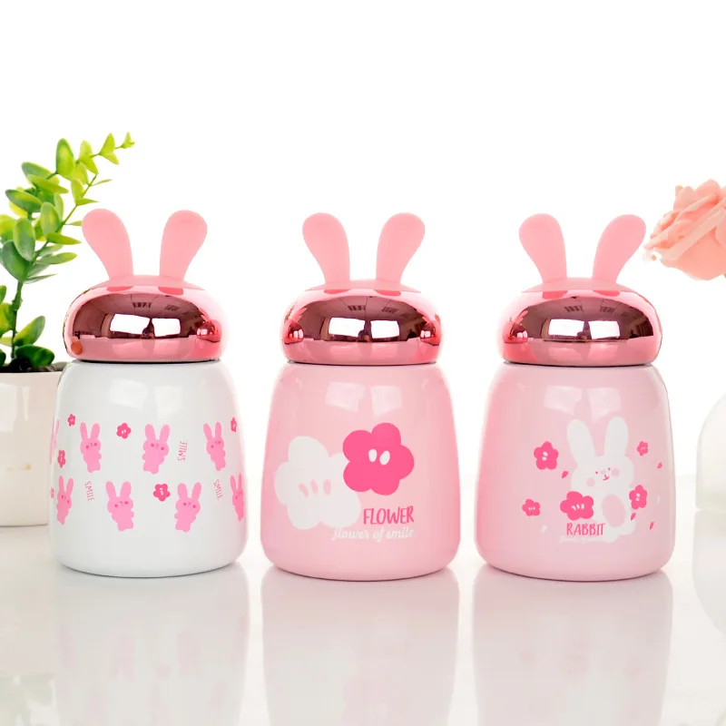 Cartoon Flower Rabbit Insulated Stainless Steel Bottle Cute Small Mini Big Belly Cup Korean-style Students Couples Readily Cup
Cartoon Flower Rabbit Insulated Stainless Steel Bottle Cute Small Mini Big Belly Cup Korean-style Students Couples Readily Cup