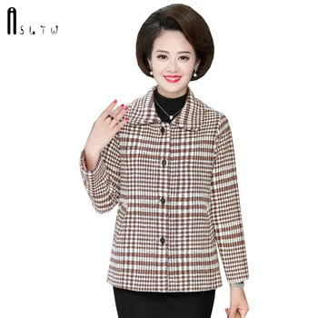ASLTW XL-5XL Winter Coat Women New Vintage Lattice Women Jacket Single Breasted Plus Size Print Lady Wool Coat
ASLTW XL-5XL Winter Coat Women New Vintage Lattice Women Jacket Single Breasted Plus Size Print Lady Wool Coat
