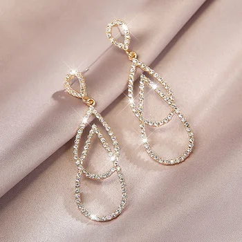 LATS Long Style Exaggerated Dangle Earrings Geometric Rhinestone Water Drop Earrings for Women 2020 Female Jewelry Brincos
LATS Long Style Exaggerated Dangle Earrings Geometric Rhinestone Water Drop Earrings for Women 2020 Female Jewelry Brincos