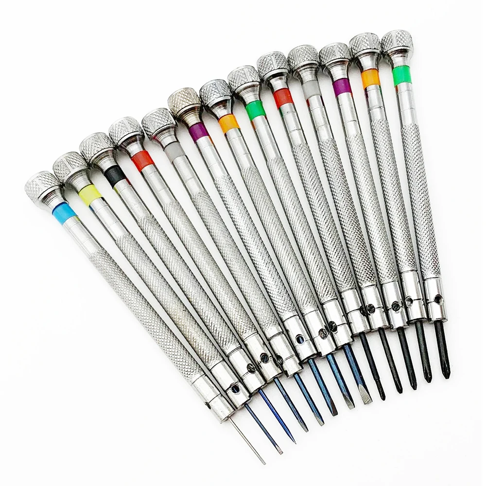 13Pcs 0.6 0.8 1.0 1.2 1.4 1.6 1.8 2.0mm Watchmakers Screwdrivers Set Glasses Flat Blade Watches Accessories Repair Tools Kits
13Pcs 0.6 0.8 1.0 1.2 1.4 1.6 1.8 2.0mm Watchmakers Screwdrivers Set Glasses Flat Blade Watches Accessories Repair Tools Kits
