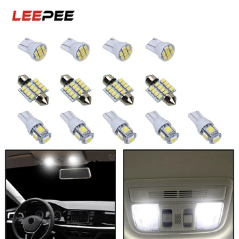 LEEPEE 13 piece/set T10 5050 5smd 12V 31mm 12smd T10 1206 8smd Reading Dome Lamp License Plate Bulbs LED Car Clearance Lights
LEEPEE 13 piece/set T10 5050 5smd 12V 31mm 12smd T10 1206 8smd Reading Dome Lamp License Plate Bulbs LED Car Clearance Lights