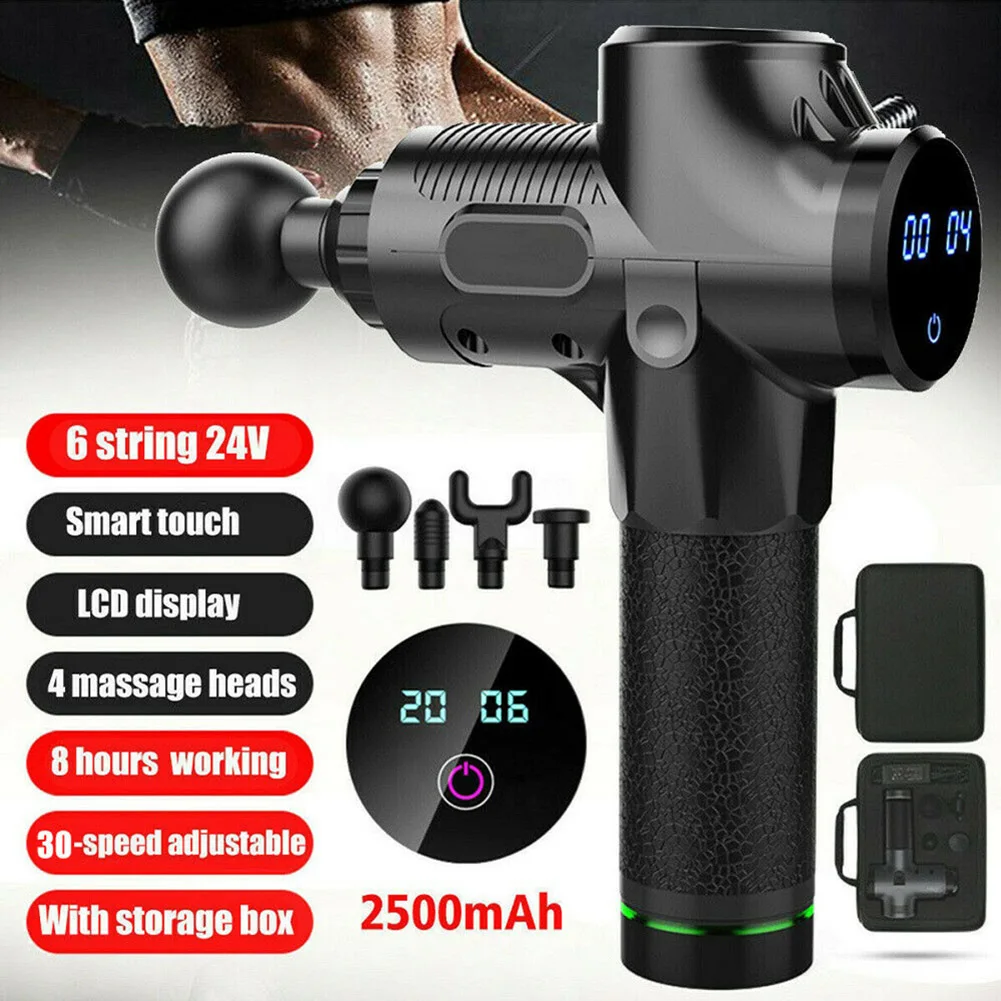Percussion Massage Guns Tool 4 Heads 30 Speeds Vibration Muscle Body Therapy Massager Exercising Muscle Pain Relief Body Shaping
Percussion Massage Guns Tool 4 Heads 30 Speeds Vibration Muscle Body Therapy Massager Exercising Muscle Pain Relief Body Shaping
