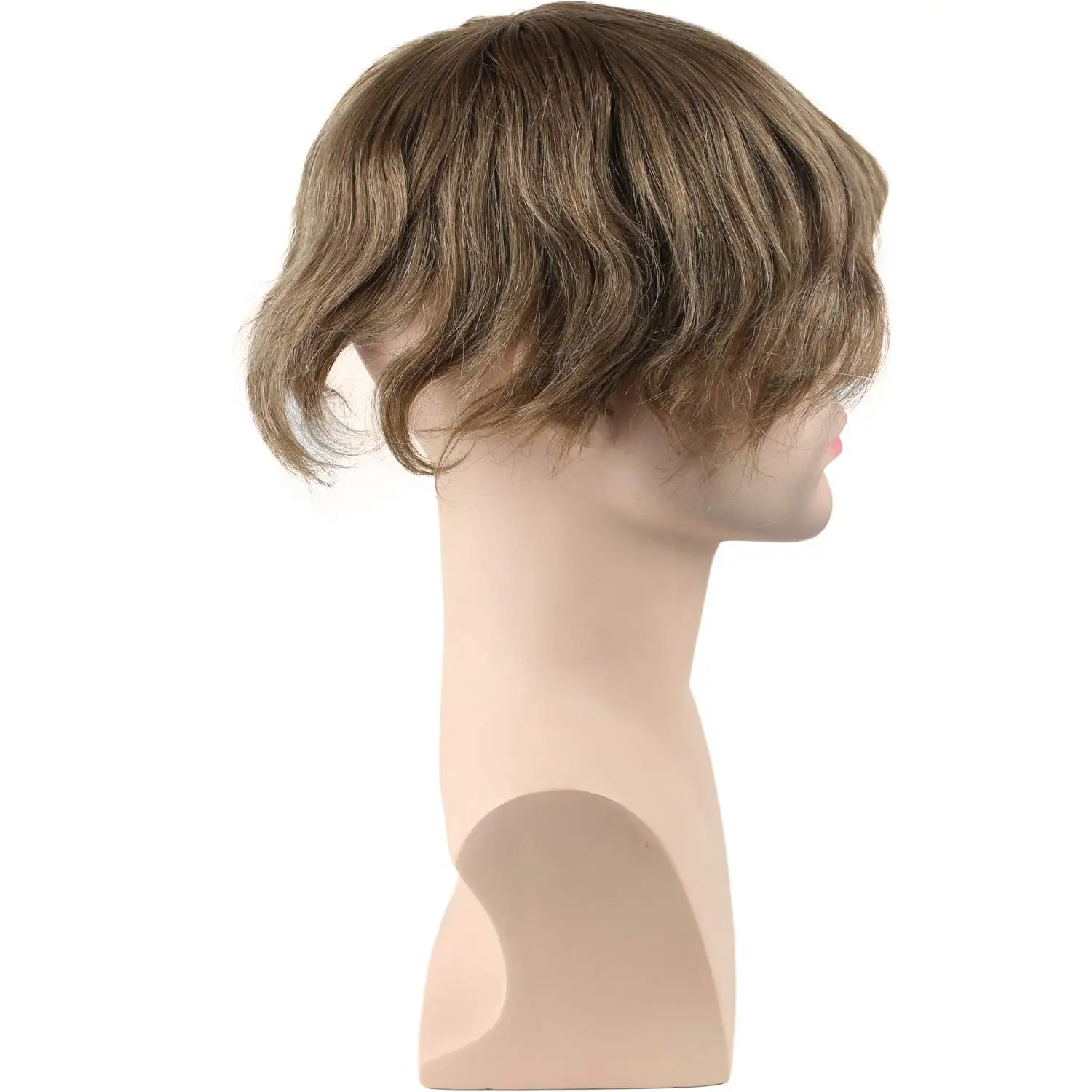 Toupee For Men Hair Pieces 100% European Virgin Human Hair Replacement System For Men 10"x8" Toupee Men #18 Light Brown Color