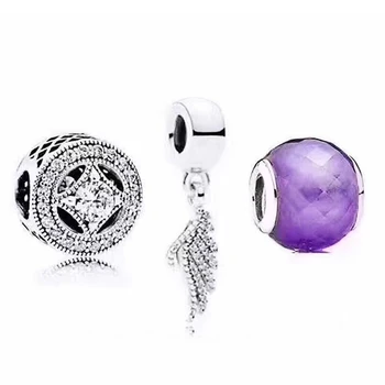 NEW 100% 925 Sterling Silver Sparkling Gem Charm Beaded Feather Pendant Purple Cut Glass Bead Set Elegant and Elegant Gift
NEW 100% 925 Sterling Silver Sparkling Gem Charm Beaded Feather Pendant Purple Cut Glass Bead Set Elegant and Elegant Gift