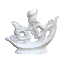 Nordic Simples Fosco Rosto Modelo Estatuetas De Cerâmica Artesanato Enfeites de Decoração Escultura Abstrata Quarto Mesa Estante Decoração(China)