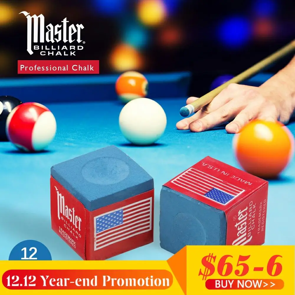 

Original Master Chalks 5 Colors Dry Snooker Oily/Dry Nature Durable Pool Cue Strong Friction Billiar Chalks Billiard Accessories