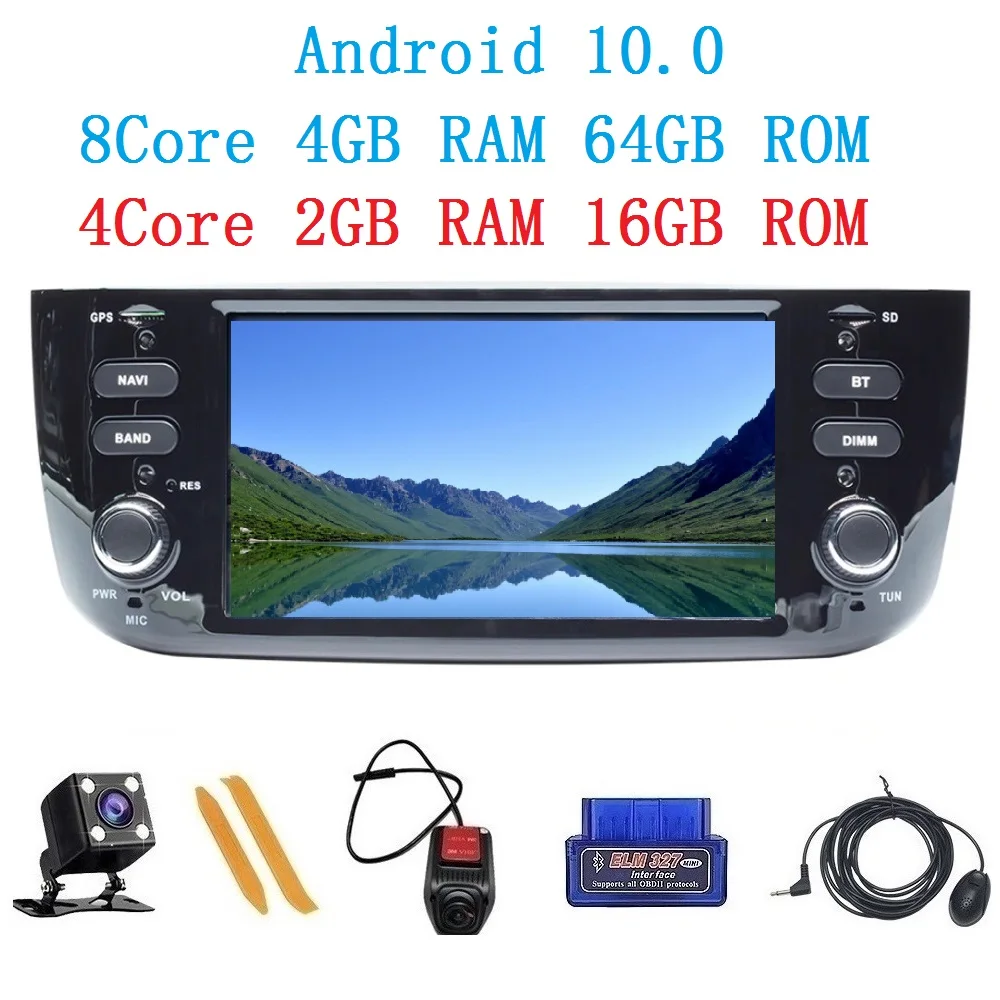 TOOPAI Android 10 0 Авторадио для Fiat Punto Linea evo 2012 2013 2014 2015 мультимедийный плеер GPS