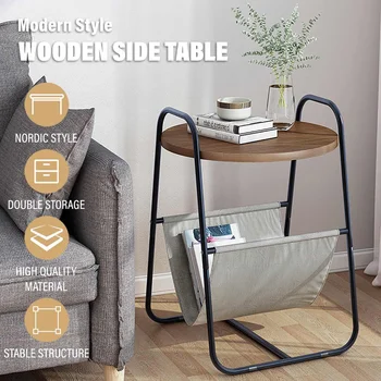 Coffee Tables Nordic Style Sofa Side Table Round Double Layer Storage Bedside Desk Living Room Bedroom Decoration Furniture
Coffee Tables Nordic Style Sofa Side Table Round Double Layer Storage Bedside Desk Living Room Bedroom Decoration Furniture
