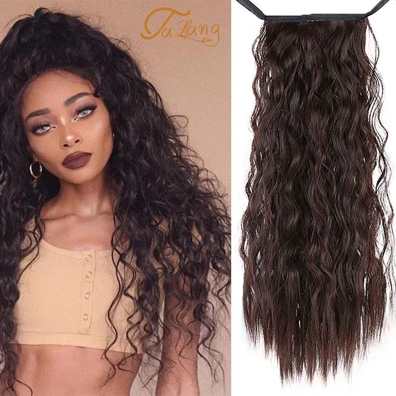 TALANG Long Corn Curly Long Ponytail Synthetic Hair Ribbon Ribbon Tie Clip Ponytail African Curly Ponytail Wig
TALANG Long Corn Curly Long Ponytail Synthetic Hair Ribbon Ribbon Tie Clip Ponytail African Curly Ponytail Wig
