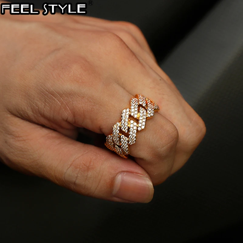 Hip Hop Iced Out Bling Charm Cuban Prong Ring Mens Gold Color Cubic Zirconia Ring For Men Women Jewelry
Hip Hop Iced Out Bling Charm Cuban Prong Ring Mens Gold Color Cubic Zirconia Ring For Men Women Jewelry