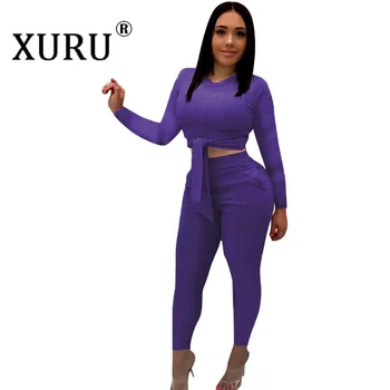XURU 2019 Autumn and Winter New Women's Solid Color Knitted Jumpsuit Two-piece Hot Yellow Purple Black Jumpsuit Suit
XURU 2019 Autumn and Winter New Women's Solid Color Knitted Jumpsuit Two-piece Hot Yellow Purple Black Jumpsuit Suit