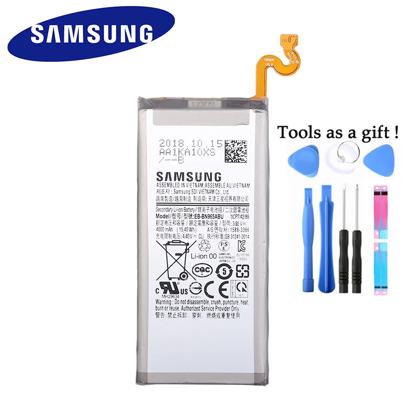 SAMSUNG Original Replacement Battery EB-BG965ABE For Samsung GALAXY S9 Plus G9650 S9+ G965F EB-BG965ABE 3500mAh Phone Battery
SAMSUNG Original Replacement Battery EB-BG965ABE For Samsung GALAXY S9 Plus G9650 S9+ G965F EB-BG965ABE 3500mAh Phone Battery