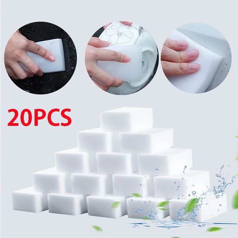 20pcs White Magic Sponge Eraser Kitchen Duster Clean Accessory/Microfiber Dish Cleaning Melamine Sponge 10*6*2cm 
20pcs White Magic Sponge Eraser Kitchen Duster Clean Accessory/Microfiber Dish Cleaning Melamine Sponge 10*6*2cm