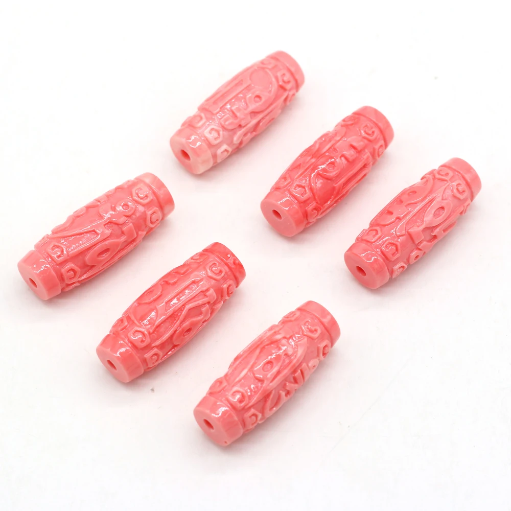 Natural Coral beads long cylindrical Carving Through hole Loose Spacer Beads for Jewelry Making DIY Bracelet Necklace Accessorie
Natural Coral beads long cylindrical Carving Through hole Loose Spacer Beads for Jewelry Making DIY Bracelet Necklace Accessorie