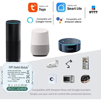 Mini Smart WiFi Switch Module for Smart Life/Tuya APP Remote Control Voice Control/Timer Work with Alexa Google Home IFTTT
Mini Smart WiFi Switch Module for Smart Life/Tuya APP Remote Control Voice Control/Timer Work with Alexa Google Home IFTTT
