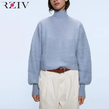 RZIV Autumn and winter women's sweater casual solid color high collar long sleeve sweater
RZIV Autumn and winter women's sweater casual solid color high collar long sleeve sweater