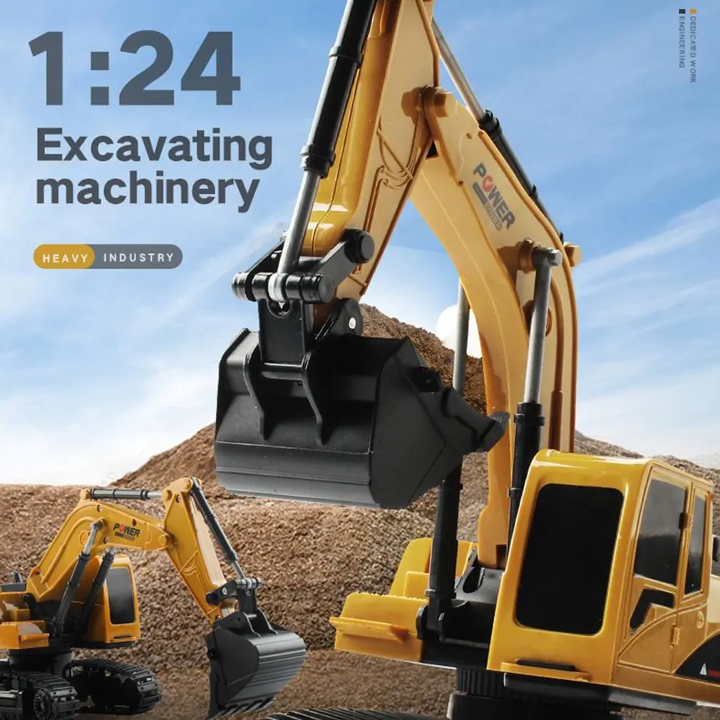 2.4Ghz 6 Channel 1:24 RC Excavator Toy RC Engineering Car Alloy And Plastic Excavator RTR For Kids Christmas Gift
2.4Ghz 6 Channel 1:24 RC Excavator Toy RC Engineering Car Alloy And Plastic Excavator RTR For Kids Christmas Gift