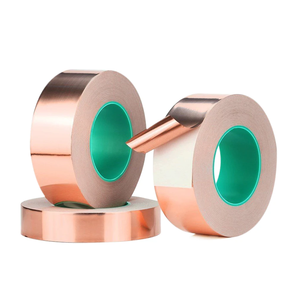 Convenient Conductive Copper Foil Tape Display Transformer Electromagnetic Screen Golden Volume 20M Electric EMI
Convenient Conductive Copper Foil Tape Display Transformer Electromagnetic Screen Golden Volume 20M Electric EMI