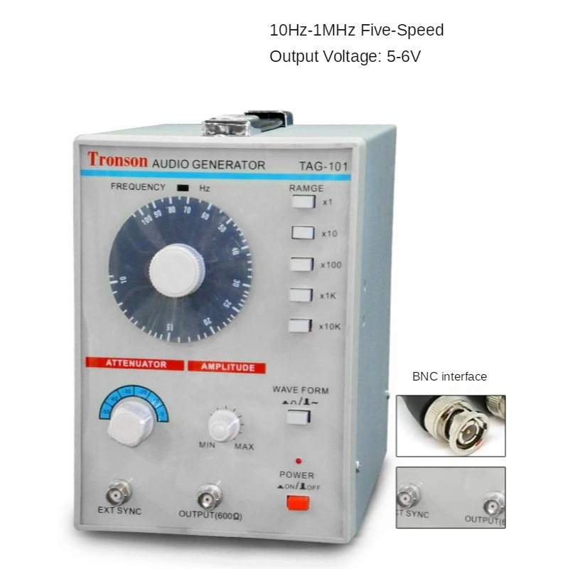TAG-101 Signal Generator Low Frequency Function Generator Digital Audio Generator Function Measurement Ac 100-240V
TAG-101 Signal Generator Low Frequency Function Generator Digital Audio Generator Function Measurement Ac 100-240V