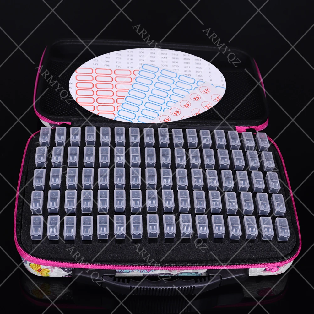 New 80 Bottles Diamond Painting Box Tool Container Storage Box Carry Case butterfly Bag Zipper Design Shockproof Durable
New 80 Bottles Diamond Painting Box Tool Container Storage Box Carry Case butterfly Bag Zipper Design Shockproof Durable