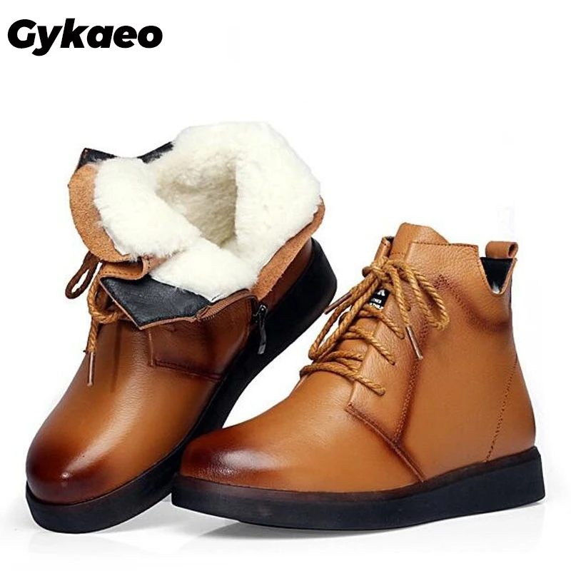 Gykaeo New Fashion Cowhide Botas Mujer Invierno 2019 Winter Mother Comfort Warm Wool Ankle Boots for Women Genuine Leather Shoes
Gykaeo New Fashion Cowhide Botas Mujer Invierno 2019 Winter Mother Comfort Warm Wool Ankle Boots for Women Genuine Leather Shoes