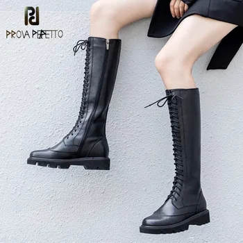 Prova Perfetto Women Knee Boots Platform Lace Up Round Toe Zipper Retro Feamle Long Boots Vintage Punk Women Shoes Botas Mujer
Prova Perfetto Women Knee Boots Platform Lace Up Round Toe Zipper Retro Feamle Long Boots Vintage Punk Women Shoes Botas Mujer