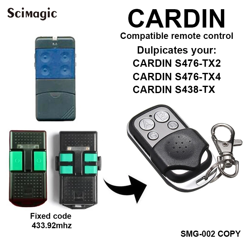 4 channel clone remote control for CARDIN S476 TX2 TX4 S438 TX 433.92MHz garage control gate
4 channel clone remote control for CARDIN S476 TX2 TX4 S438 TX 433.92MHz garage control gate