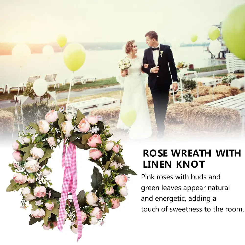 35CM Rose Flower Wreath Wedding Decor Artificial Rose Flower Wreath Fake Flower Spring Decor Garland For Door, Wall, Home Decor
35CM Rose Flower Wreath Wedding Decor Artificial Rose Flower Wreath Fake Flower Spring Decor Garland For Door, Wall, Home Decor