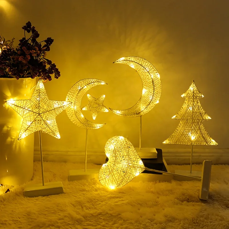 Christmas LED Night Light Stars Love Shape Without Battery Braiding Line Decoration Small Table Lamp For Home Decorative
Christmas LED Night Light Stars Love Shape Without Battery Braiding Line Decoration Small Table Lamp For Home Decorative
