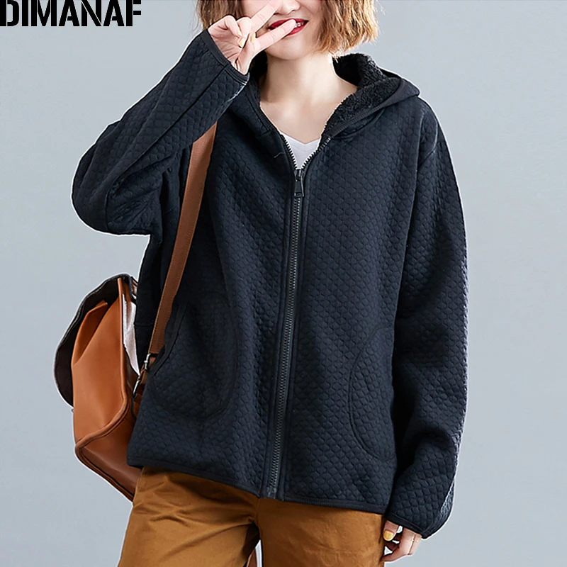 DIMANAF Plus Size Winter Women Jacket Coats Cashmere Flocking Oversize Outerwear Thick Female Loose Hooded Vintage Clothes Black
DIMANAF Plus Size Winter Women Jacket Coats Cashmere Flocking Oversize Outerwear Thick Female Loose Hooded Vintage Clothes Black