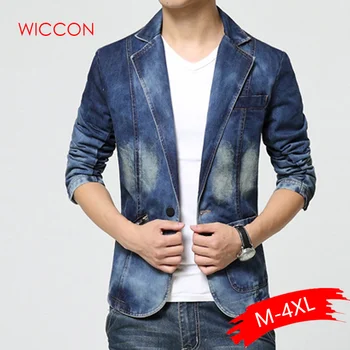 Denim Blazer Men Slim Fit Cowboy Male Coats Single Buckle Leisure Suit Jacket Man Casual Coat New 2020 Spring Autumn Clothing
Denim Blazer Men Slim Fit Cowboy Male Coats Single Buckle Leisure Suit Jacket Man Casual Coat New 2020 Spring Autumn Clothing