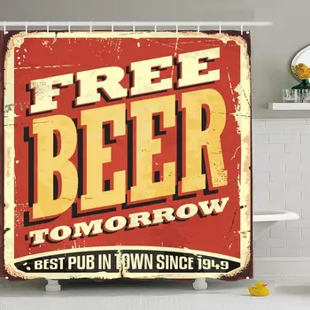 Shower Curtain Set with Hooks 60x72 Free Pub Beer Tomorrow Vintage Tin Quote Sign Design Text Food Drink Signpost Objects Booze
Shower Curtain Set with Hooks 60x72 Free Pub Beer Tomorrow Vintage Tin Quote Sign Design Text Food Drink Signpost Objects Booze
