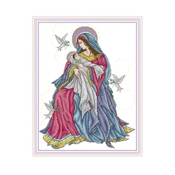 Madonna and Child Patterns Stamped Cross Stitch Kit 11CT Printed on Canvas 14CT Aida Cloth DMC Embroidery Kit for Needlework DIY
Madonna and Child Patterns Stamped Cross Stitch Kit 11CT Printed on Canvas 14CT Aida Cloth DMC Embroidery Kit for Needlework DIY