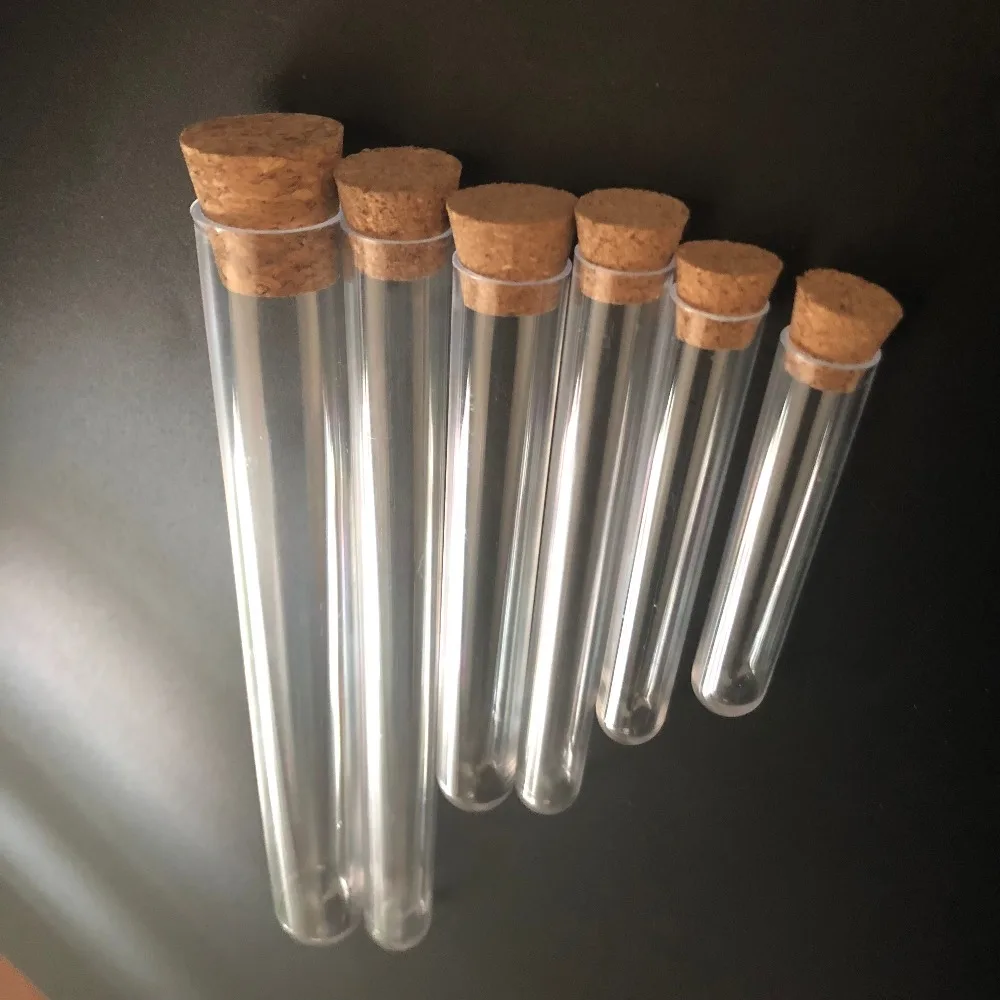 50pcs/lot 12*60mm 12*75mm 13*78mm 13*100mm 15*100mm 15*150mm Plastic Test Tube for Lab or Wedding Free shipping
50pcs/lot 12*60mm 12*75mm 13*78mm 13*100mm 15*100mm 15*150mm Plastic Test Tube for Lab or Wedding Free shipping