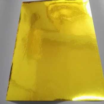 A4 blank PET glossy shinny mirror effect gold adhesive sticker label for laser printer or decoration
A4 blank PET glossy shinny mirror effect gold adhesive sticker label for laser printer or decoration