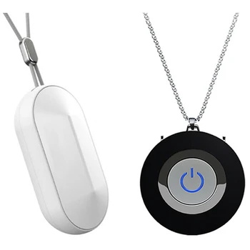 2Pcs Personal Air Purifier Necklace Wearable Mini Portable Negative Ion Generator - White & Black
2Pcs Personal Air Purifier Necklace Wearable Mini Portable Negative Ion Generator - White & Black
