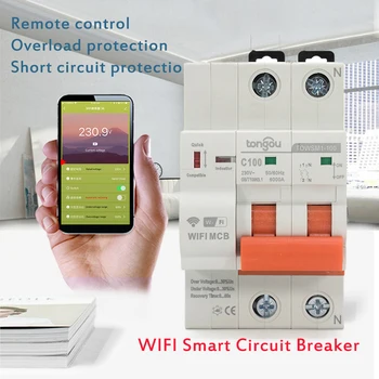 TOWSM1 WIFI Circuit Breaker Timer Remote Control With Overload Overvoltage/Undervoltage Protection Switch For 50/60Hz 230/400V
TOWSM1 WIFI Circuit Breaker Timer Remote Control With Overload Overvoltage/Undervoltage Protection Switch For 50/60Hz 230/400V