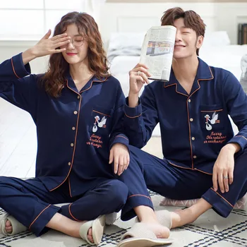 NIGHTWA Autumn Winter Couple Pajamas 100% Cotton Women Pajama Set Long-sleeve Casual Men Pyjamas Plus Size Pijamas Sleepwear
NIGHTWA Autumn Winter Couple Pajamas 100% Cotton Women Pajama Set Long-sleeve Casual Men Pyjamas Plus Size Pijamas Sleepwear