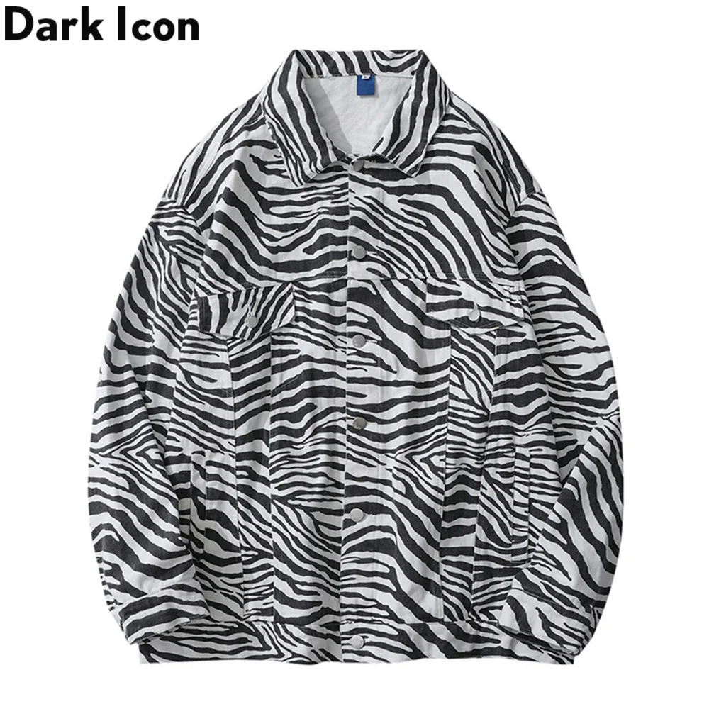 DARK ICON Zebra Denim Jackets Men Print Turn-down Collar Street Fashion Men's Jacket Jeans Jackets
DARK ICON Zebra Denim Jackets Men Print Turn-down Collar Street Fashion Men's Jacket Jeans Jackets