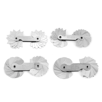 Radius Gauge Set,4Pcs Stainless Steel Radius Fillet Gauge Measuring Tool (R0.3-1.5/ R1-6.5/ R7-14.5/ R15-25)
Radius Gauge Set,4Pcs Stainless Steel Radius Fillet Gauge Measuring Tool (R0.3-1.5/ R1-6.5/ R7-14.5/ R15-25)