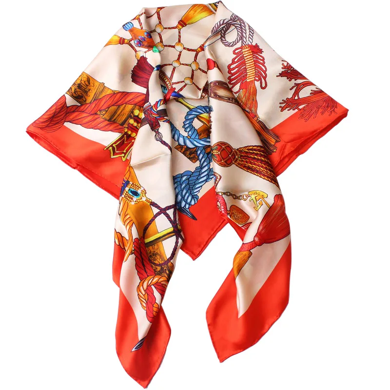 Rope Knot Weapon Frame Plain Satin Silk Scarf Square Scarves Smooth Design Neck Wear Accessory Scarfs 106cm Drop Shipping FJ163
Rope Knot Weapon Frame Plain Satin Silk Scarf Square Scarves Smooth Design Neck Wear Accessory Scarfs 106cm Drop Shipping FJ163