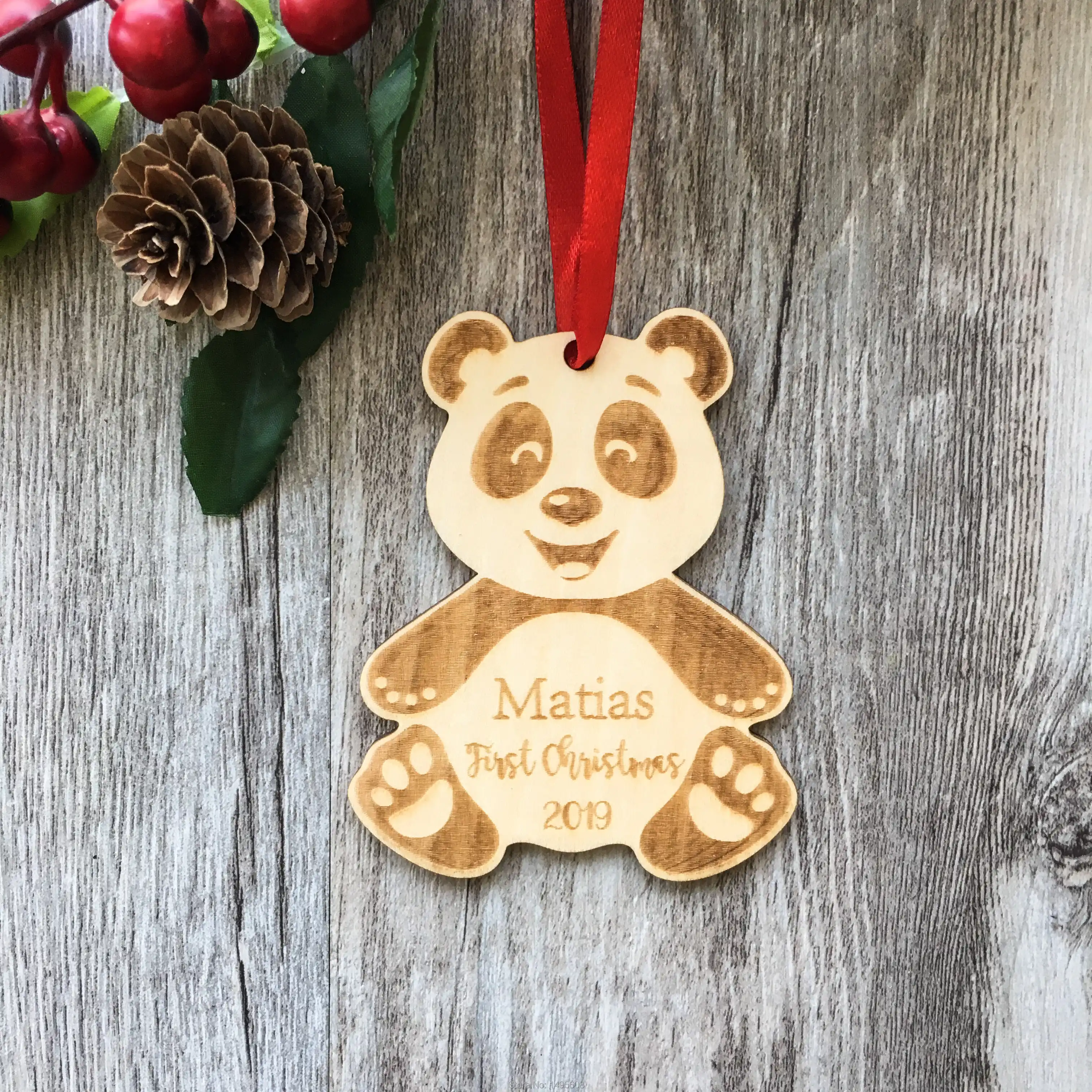 baby's first christmas bear ornament