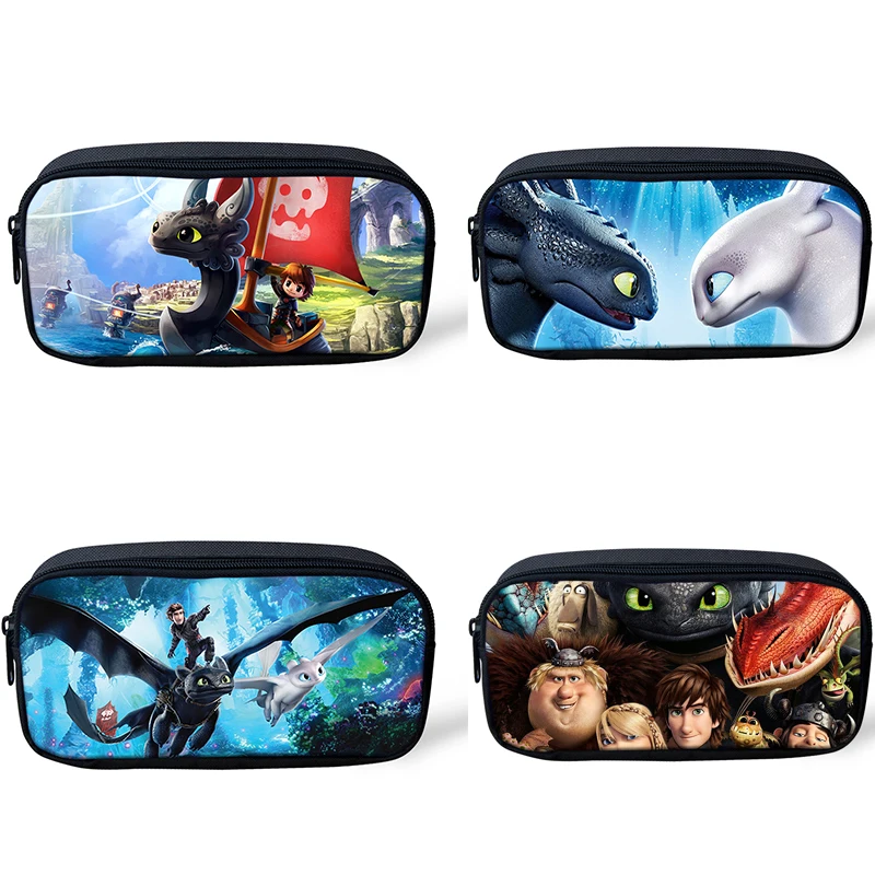 

How to Train Your Dragons Pencil Case for Student Children Toothless School Stationery Pencils Pouch Box Pen Case Supplies