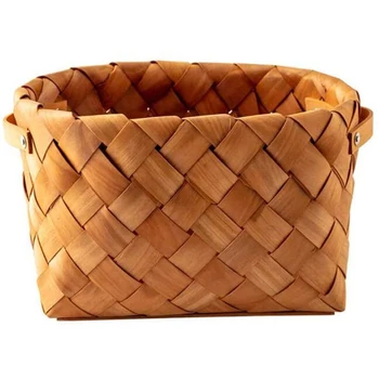 Storage Basket Veneer Weave Basket Decoration, Handmade, Primary Color Storage Box
Storage Basket Veneer Weave Basket Decoration, Handmade, Primary Color Storage Box