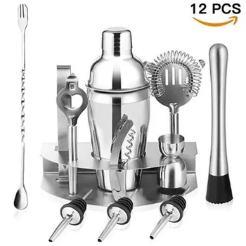 12pcs 550ML Cocktail Shaker Set Wine Martini Drink Mixer Bar Party Tool Gift Bartender Stainless Steel Accessories YYY1033
12pcs 550ML Cocktail Shaker Set Wine Martini Drink Mixer Bar Party Tool Gift Bartender Stainless Steel Accessories YYY1033