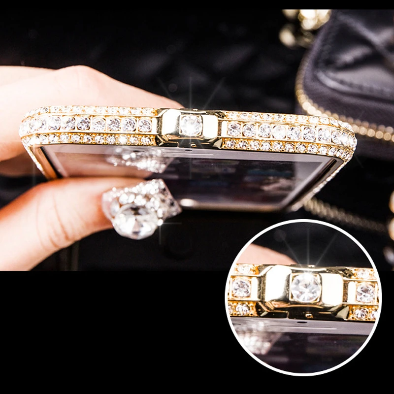 Luxury Rhinestone Bumper Frame Case For iPhone 11 8 7 6 6S Plus Case Glitter for iPhone X XR XS Max Metal Aluminum Diamond Case
Luxury Rhinestone Bumper Frame Case For iPhone 11 8 7 6 6S Plus Case Glitter for iPhone X XR XS Max Metal Aluminum Diamond Case