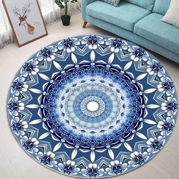 Mandala Round Carpets and Rugs Bohemian Style Bedroom Living Room Floral Printed Sofa Chair Decor Anti-Slip Floor Mats
Mandala Round Carpets and Rugs Bohemian Style Bedroom Living Room Floral Printed Sofa Chair Decor Anti-Slip Floor Mats