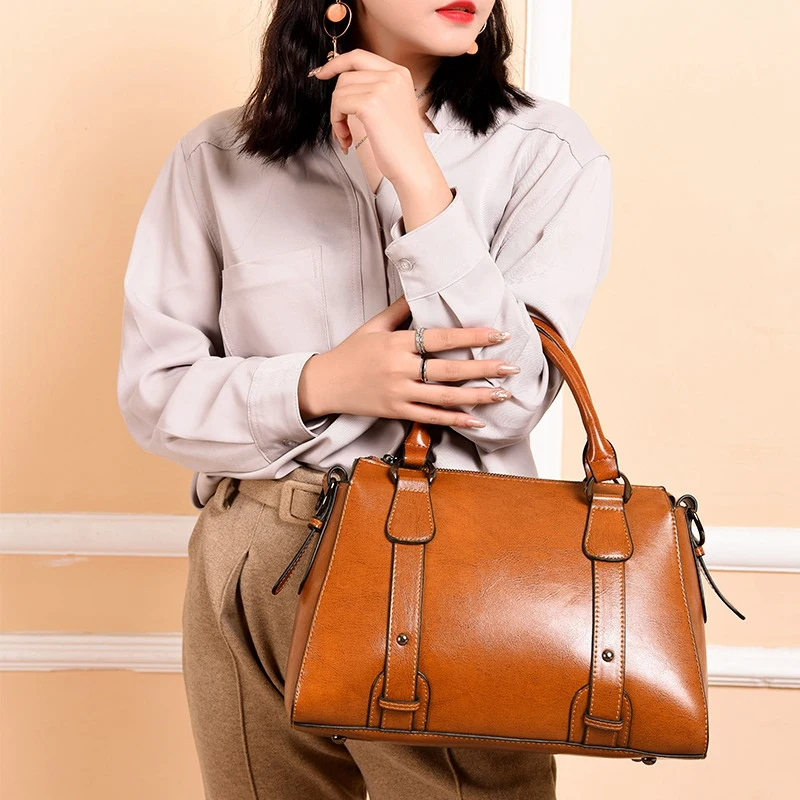 Women Leather Handbag Classy Satchel Ladies Shoulder Crossbody Bags Boston Chic Top Handle Work Bag
Women Leather Handbag Classy Satchel Ladies Shoulder Crossbody Bags Boston Chic Top Handle Work Bag