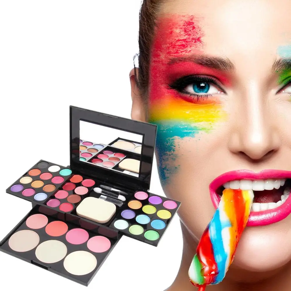 Eyeshadow Palette 15 Colors 3 Layers Eye Shadow Powder Blusher Glitter Shimmer Lip Gloss Multifunctional Cosmetics Makeup Kit
Eyeshadow Palette 15 Colors 3 Layers Eye Shadow Powder Blusher Glitter Shimmer Lip Gloss Multifunctional Cosmetics Makeup Kit